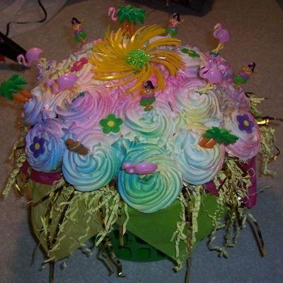 Luau Cupcake Bouquet