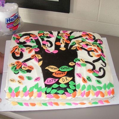 Family Tree Reunion Cake
