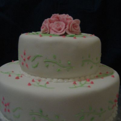 Rose And Flower Cake