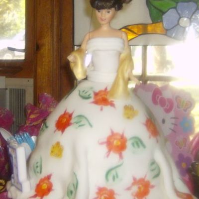 Painted Dress Doll Cake