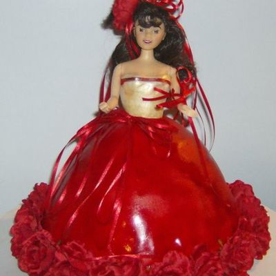 Red Rose Doll Cake