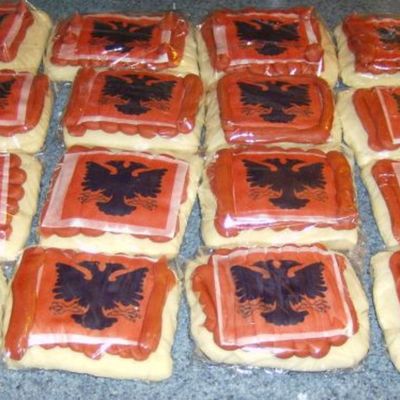 Albania Flag Cookies