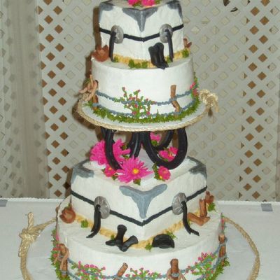 Country Western Wedding Cake