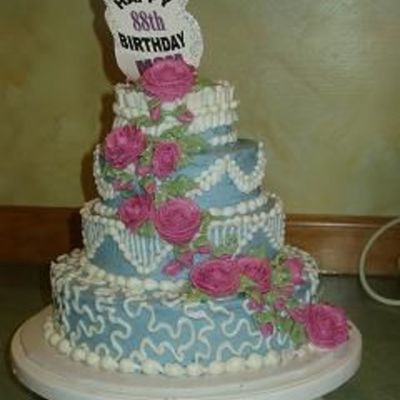 Mini Stacked Birthday Cake.