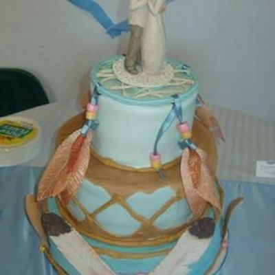 Native American Themed Wedding Cake