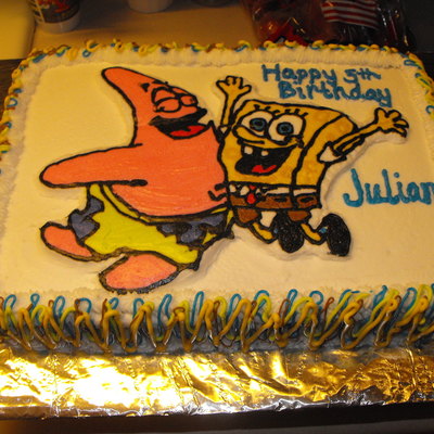 Spongebob And Patrick Birthday Cake
