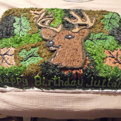 Deer Head Birthday Cake