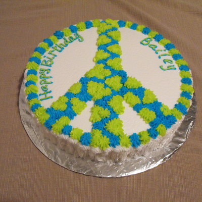Peace Sign Cake