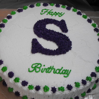 Initial Birthday Cake