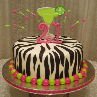 21St Zebra Print Margarita Birthday