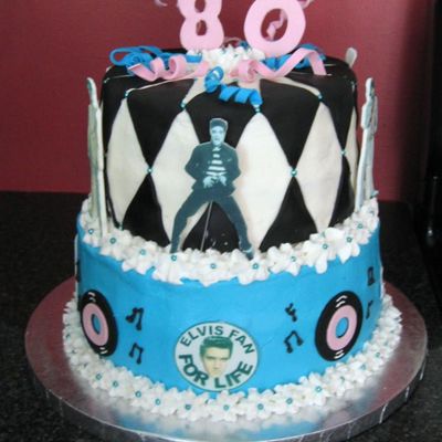 Aunt's 80Th Elvis Cake