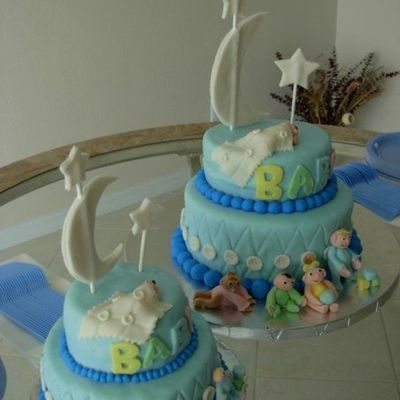 Baby Shower Cake Plus A Miniature Replica Cake