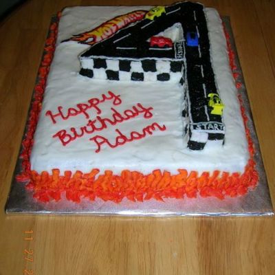 Racetrack Cake With Hotwheels