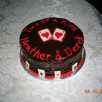 Two Of A Kind Playing Cards Cake For Wedding Shower