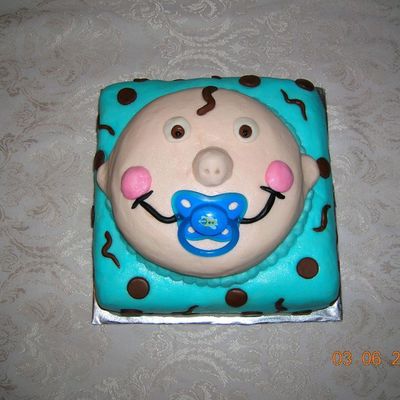 Baby Face Cake With Pacifier