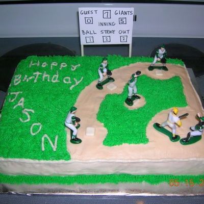 Baseball Field Cake