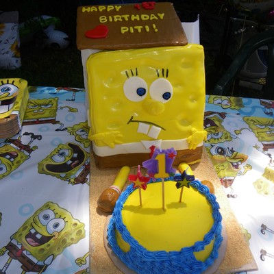 Spongebob First Birthday Cake And Smash Cake
