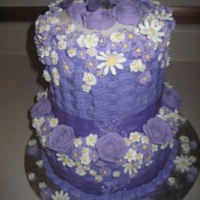 Purple Cake With Bead Topper