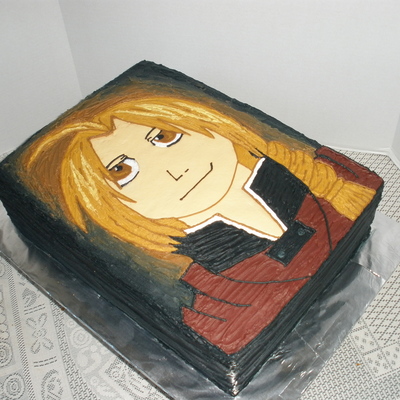 Animie "edward Full Metal Alhemist" Cake