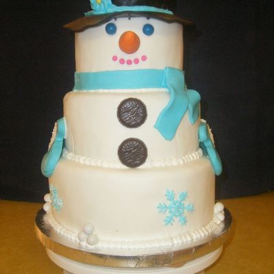 Snowman In Blue
