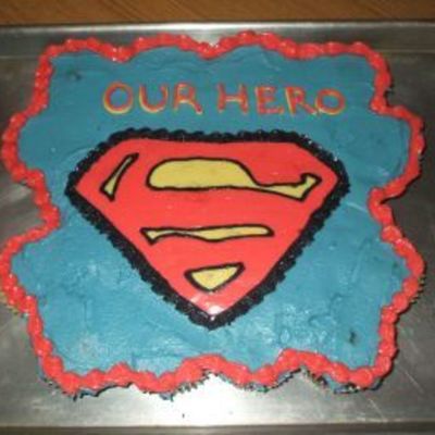 Dh's Birthday Cupcake Cake