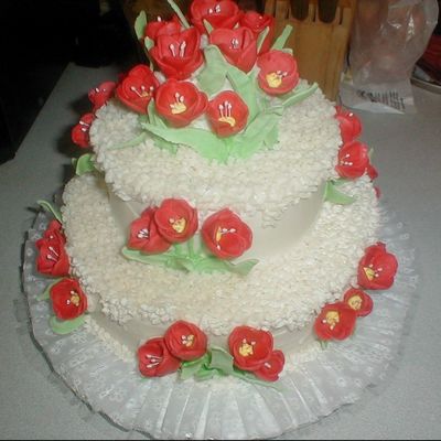 First Wedding Cake Close-Up