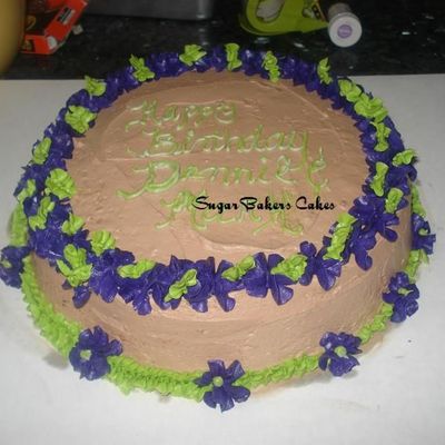 Bright Flowers On Chocolate