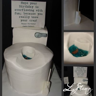 The Plumbers Birthday Cake (Toilet Bowl)