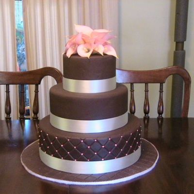 Pink And Brown Cake