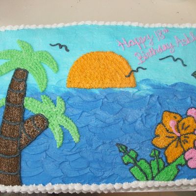 Luau Birthday Cake