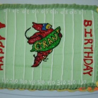 Football Mascot Birthday Cake For 8Year Old