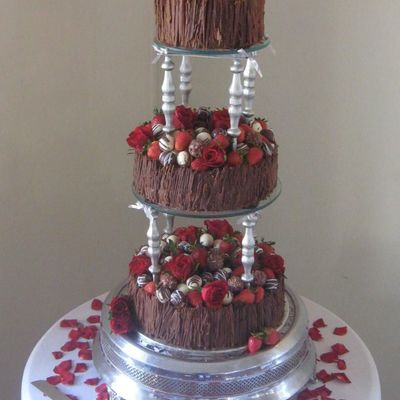Separated Three Tier Choc Cake
