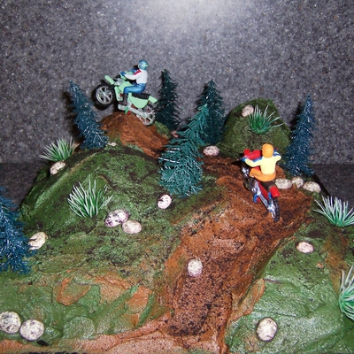Dirtbike Racing Cake