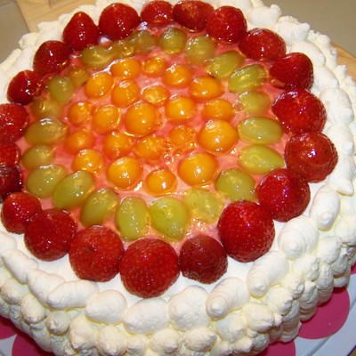 Fresh Fruit And Whipped Cream