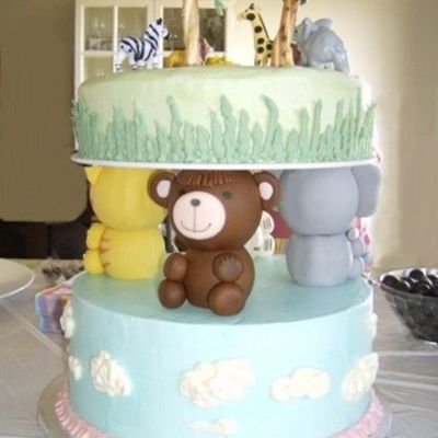 Back Of Jungle Shower Cake