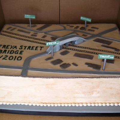 Bridge Grand Opening Cake