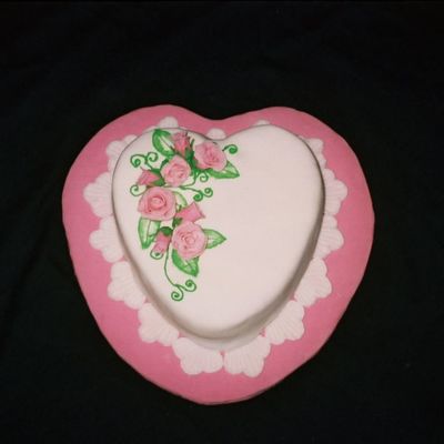 Heart Cake With Flowers