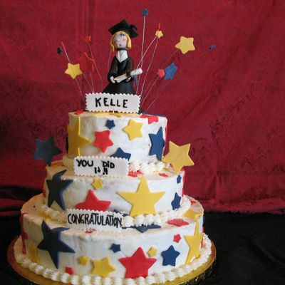 Graduation Cake With Little Doll