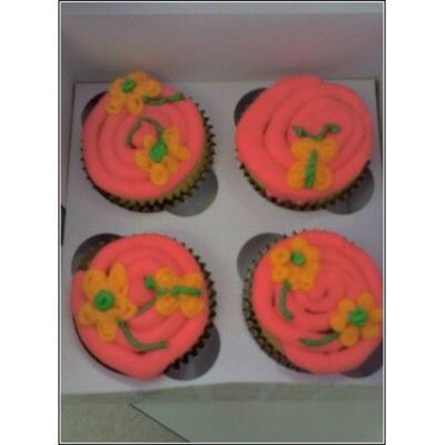 Flower Buttafly Cupcakes