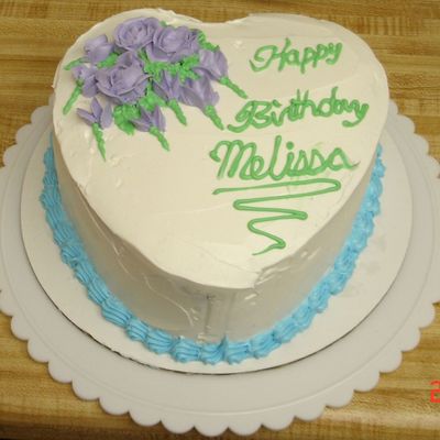 Heart Shaped Birthday Cake