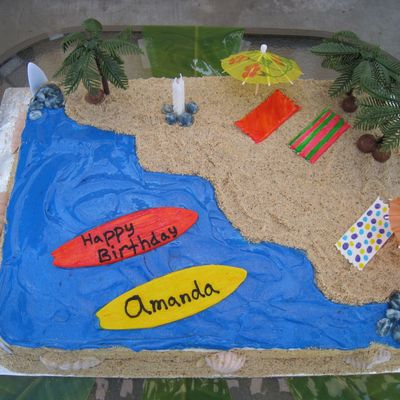 Beach Birthday Cake