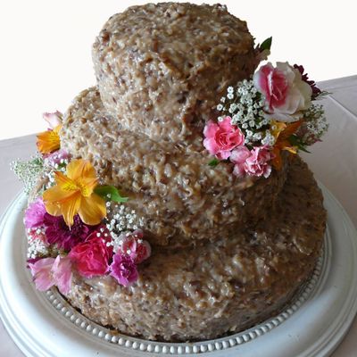 German Chocolate Wedding Cake