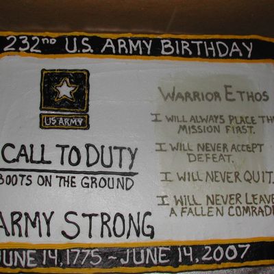 U S Army Birthday Cake