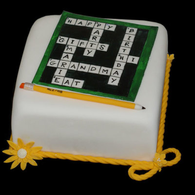 Cross Word Puzzle Cake