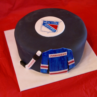 Hockey Puck Cake
