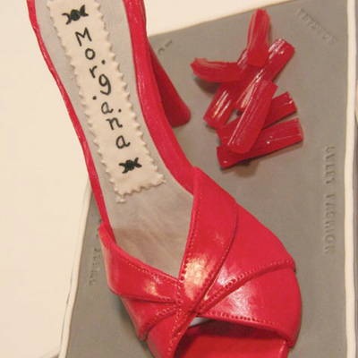 Red Gumpaste Shoe