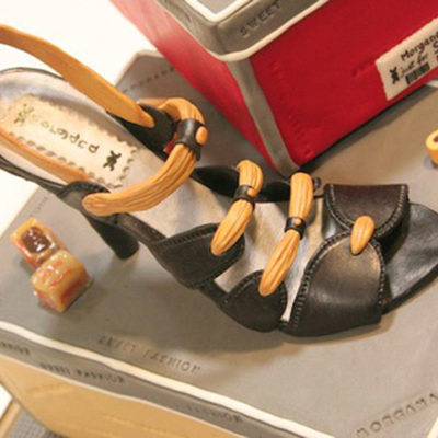 Black Gumpaste Shoe