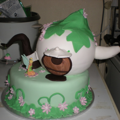 Tinkerbell's Teapot House Cake