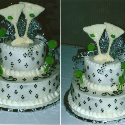 Black And White Martini Cake
