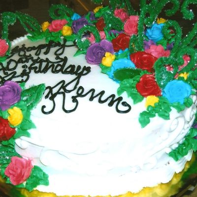 Rainbow Roses Bday Cake